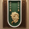 Shrisha Brass Wall Hanging Krishna Statue Idol with Flute, Bells